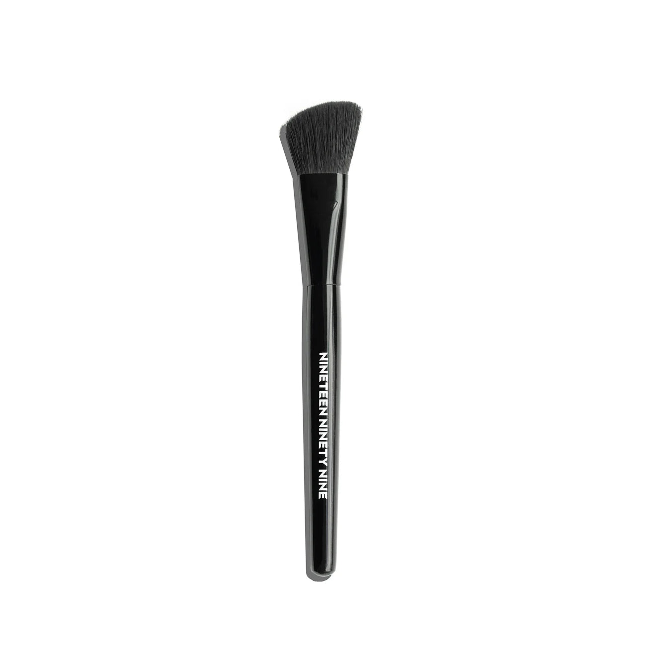 19/99 BEAUTY Soft Focus Blending Brush with synthetic bristles and wood handle for blending cream highlight and contour.