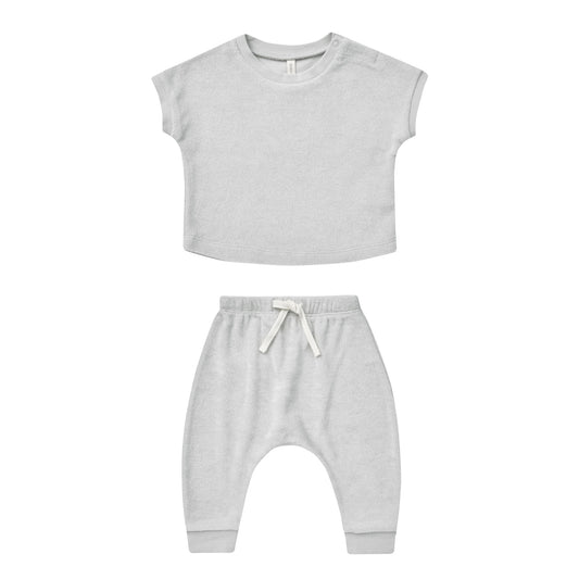 QUINCY MAE Terry Tee Pant Set Cloud ALWAYS SHOW