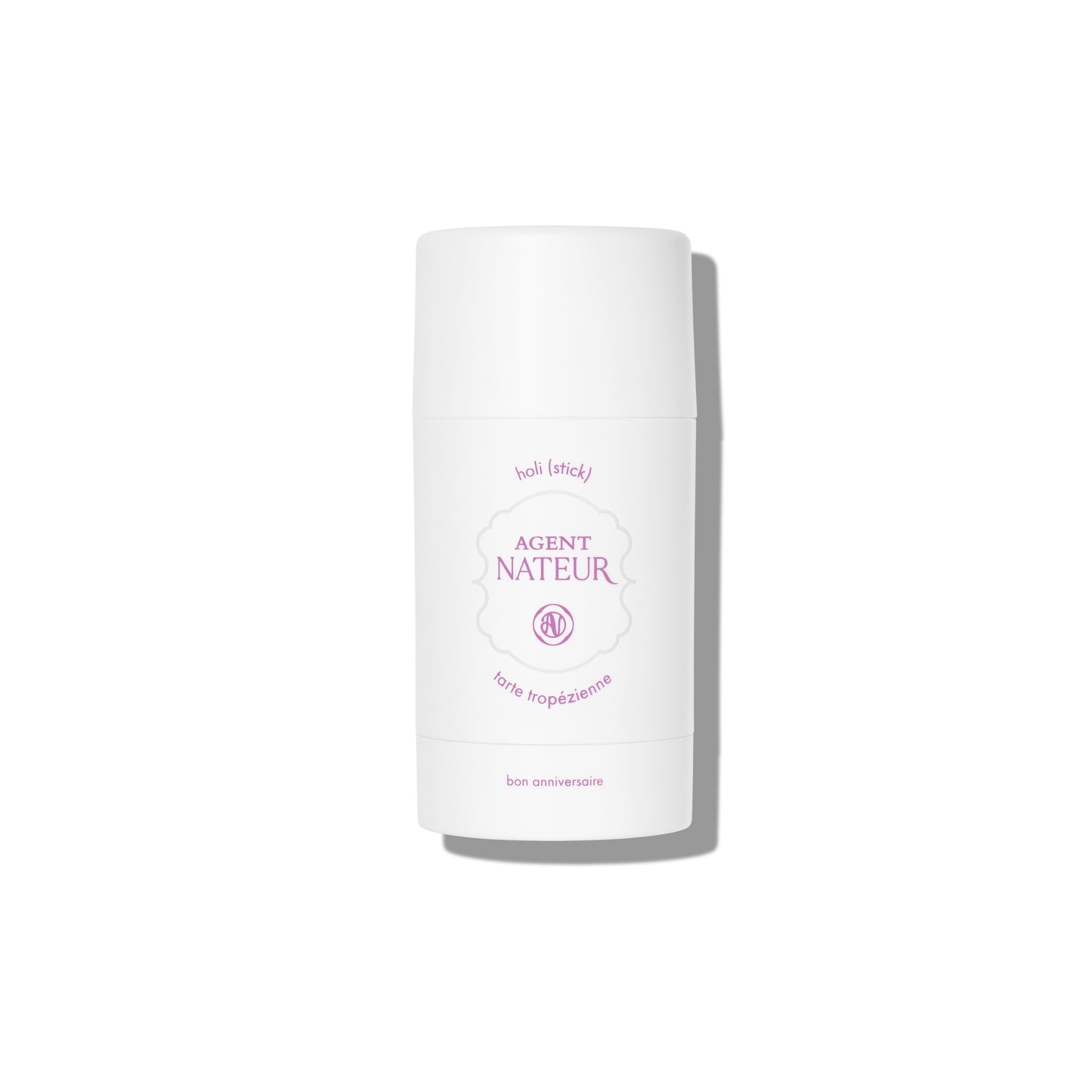Agent Nateur tarte tropézienne holi (stick) limited-edition deodorant in sleek packaging, inspired by the sweet indulgence of St. Tropez.