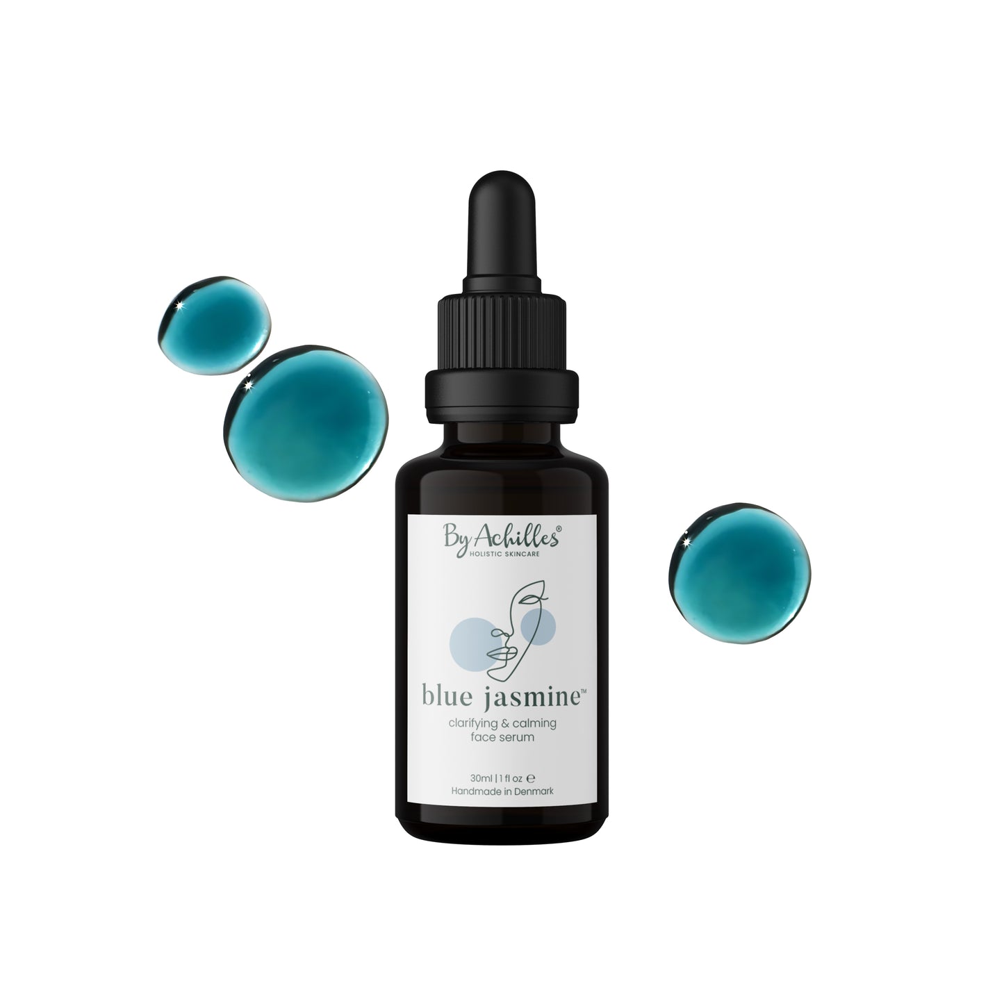 By Achilles Blue Jasmine Facial Serum with nutrient-dense CO₂ extracts and cold-pressed oils, ideal for acne-prone and red-looking skin.