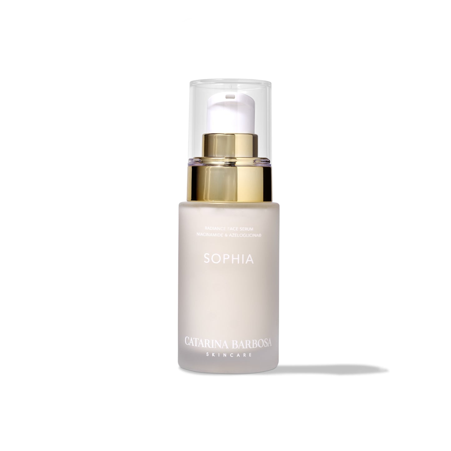 Bottle of CATARINA BARBOSA SOPHIA Radiance Face Serum on a white background