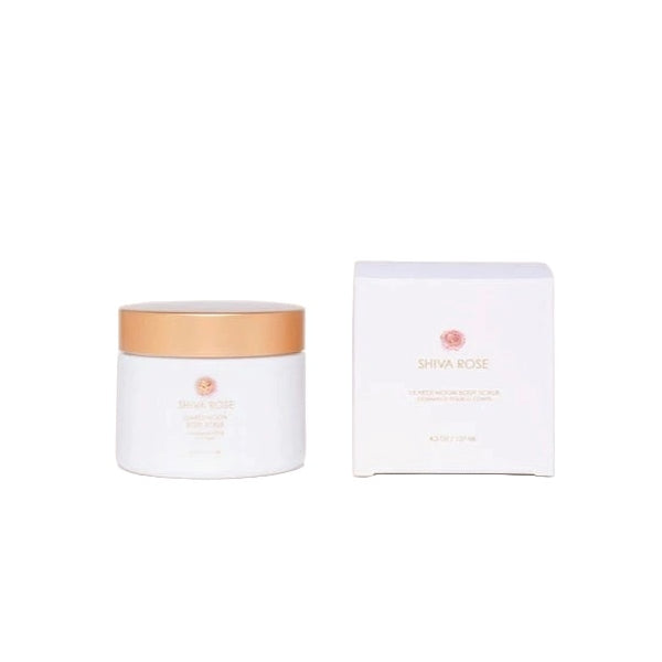 Shiva Rose Lilakoi Moon Body Scrub - A luxurious sugar scrub with nourishing oils and lilikoi passion fruit scent, leaving skin smooth and hydrated.