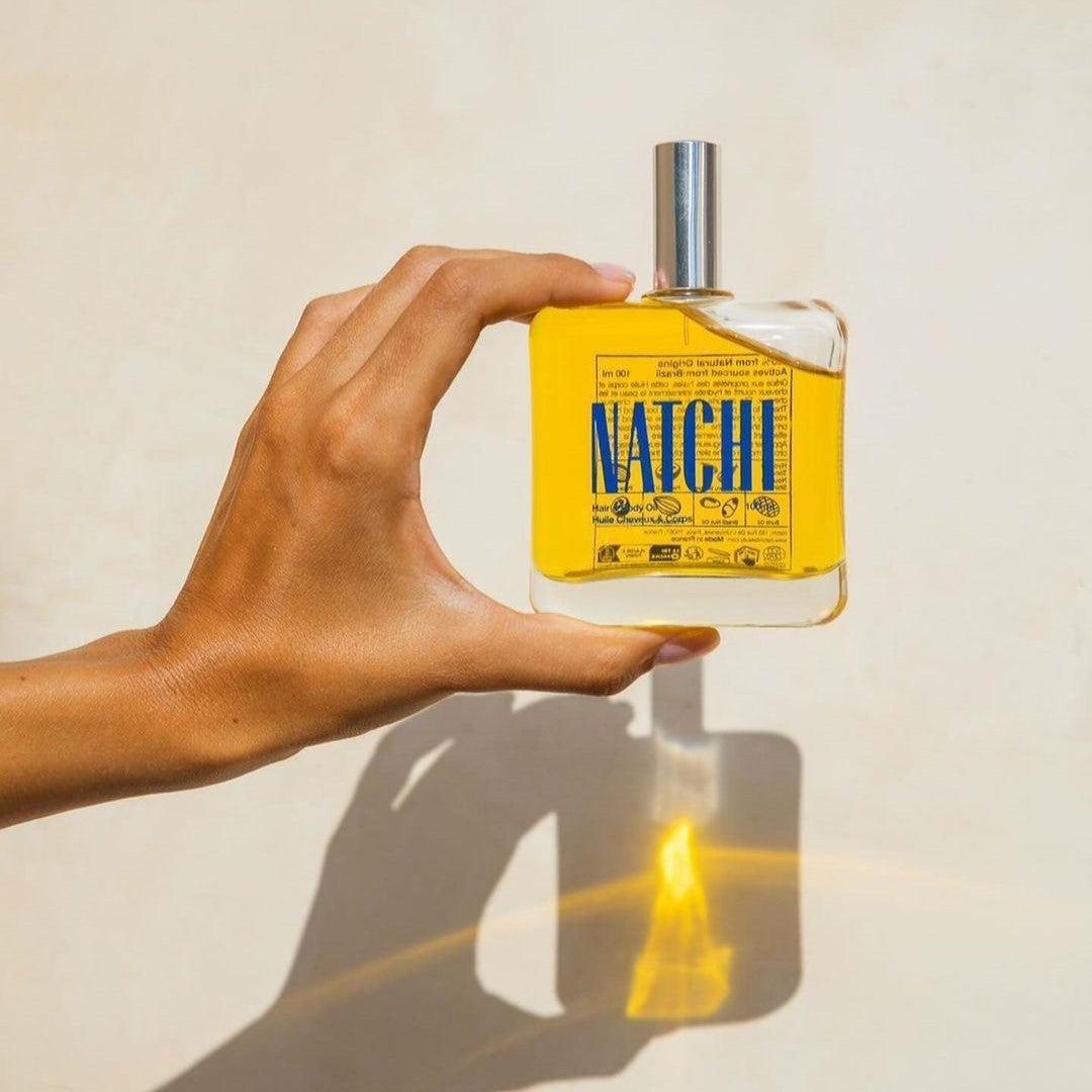 Discover the magic of Natchi's Amazon-sourced Hair & Body Oil