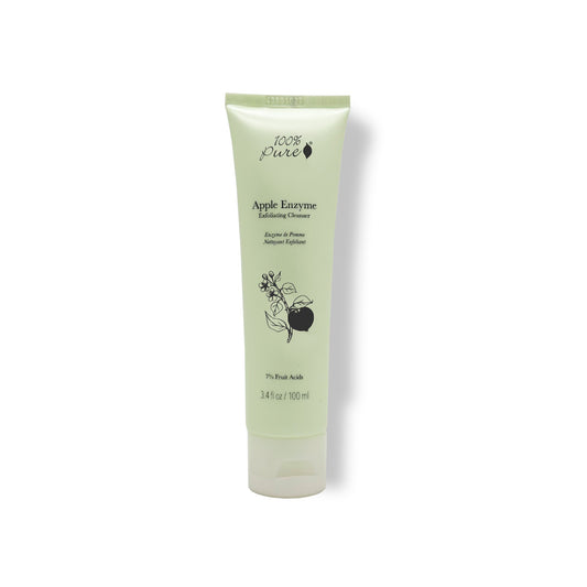 100% PURE Apple Enzyme Exfoliating Cleanser with fruit enzymes and Maple Sugar AHA to brighten and smooth the complexion.