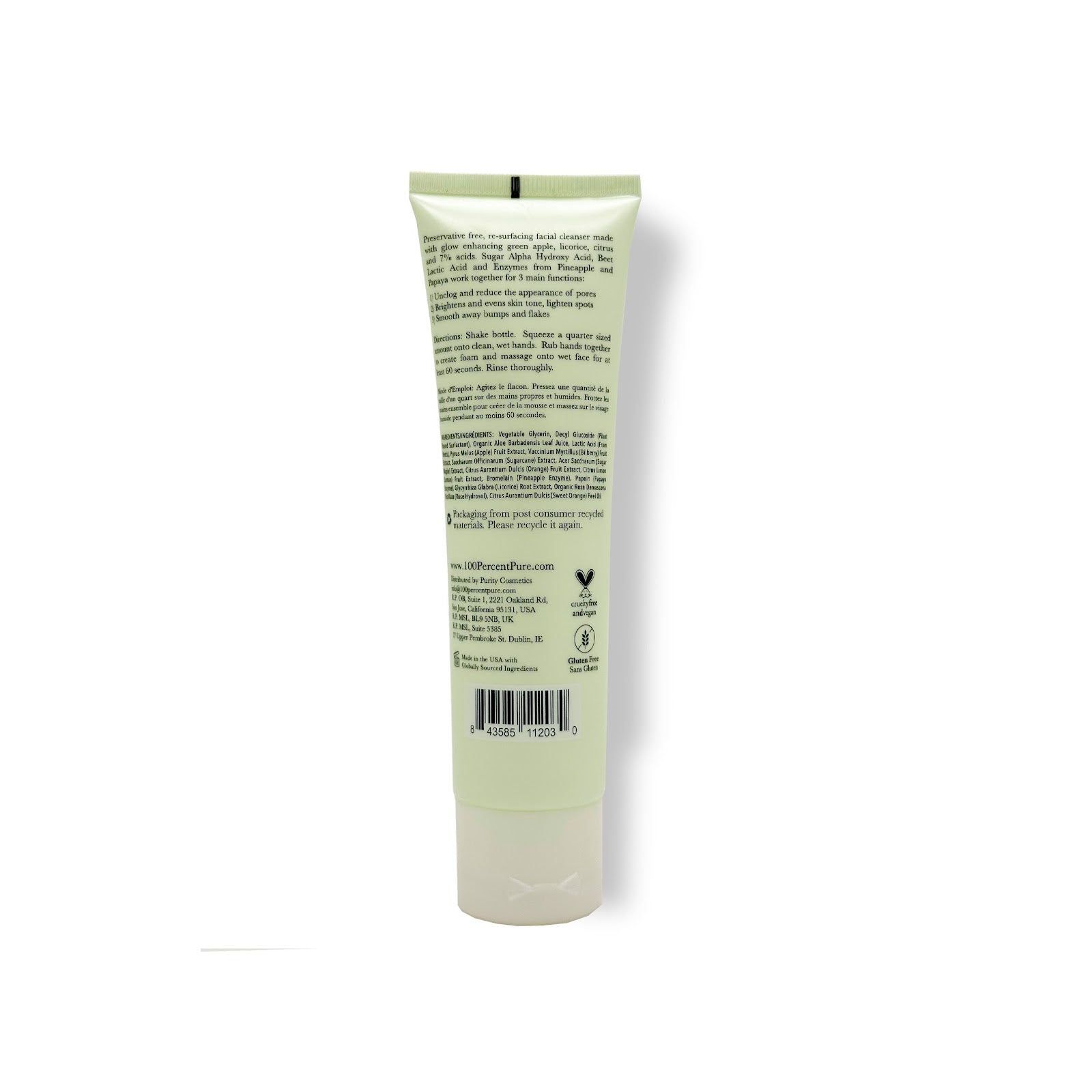 100% PURE Apple Enzyme Exfoliating Cleanser