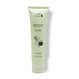 Tube of 100% Pure Apple Enzyme Exfoliating Cleanser on a white background