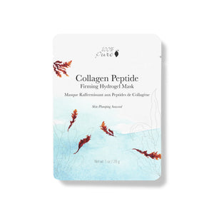 Collagen Peptide firming hydrogel mask packaging on a white background