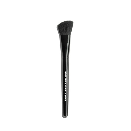 19/99 BEAUTY Soft Focus Blending Brush with synthetic bristles and wood handle for blending cream highlight and contour.