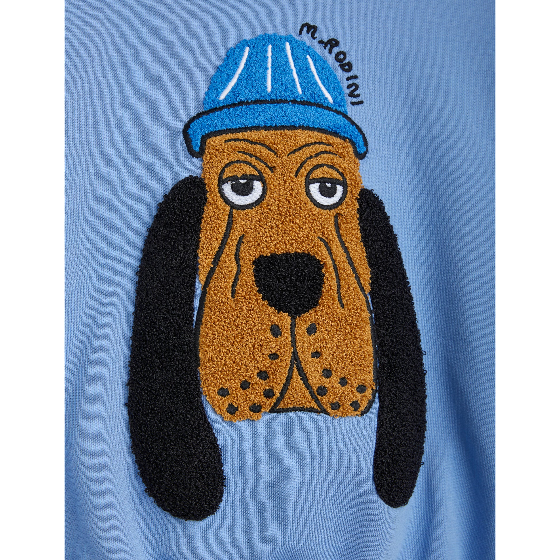 MINI RODINI Bloodhound Chenille Sweatshirt ALWAYS SHOW