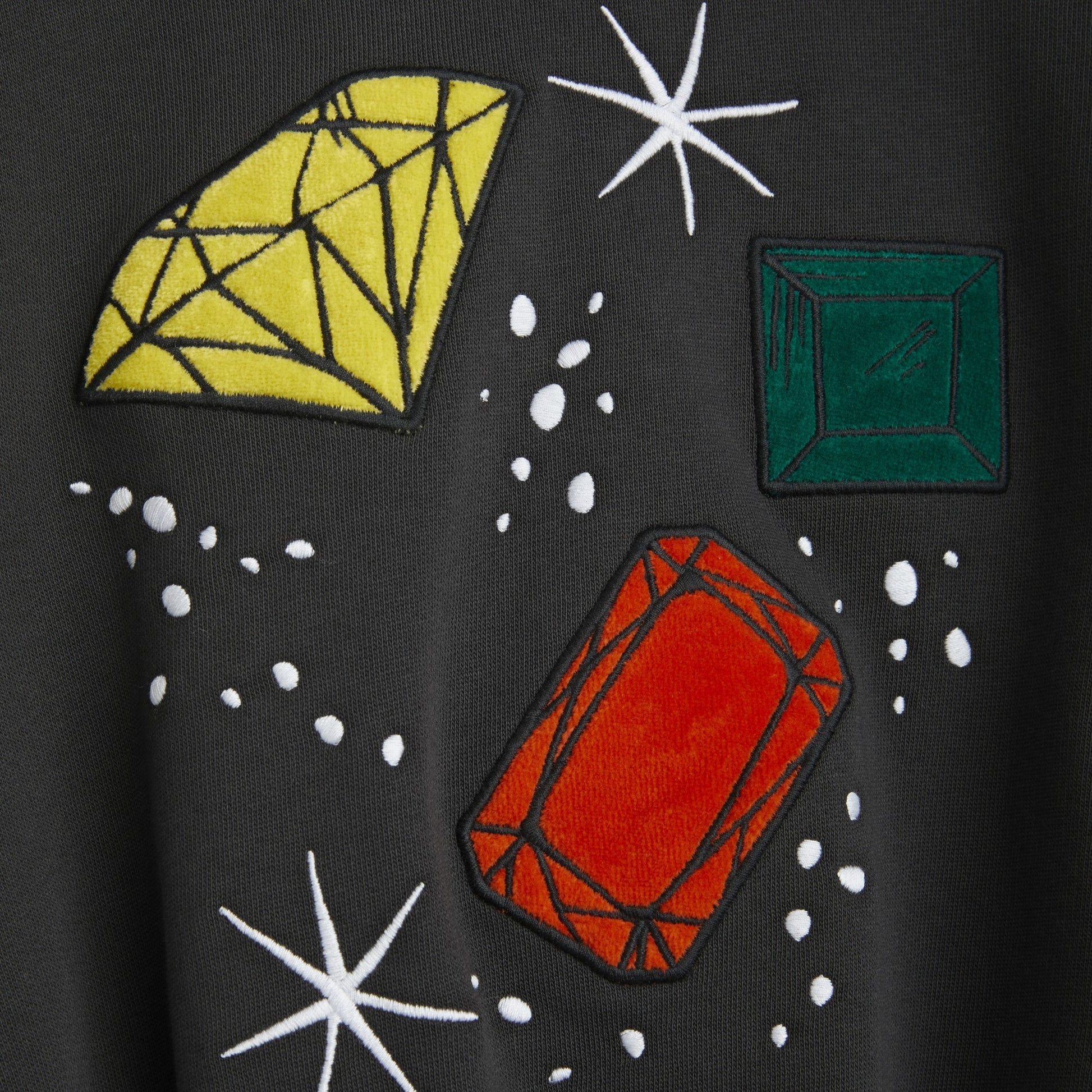 MINI RODINI Jewels Application Sweatshirt ALWAYS SHOW