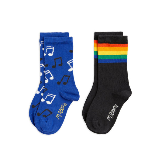 MINI RODINI Rainbow Socks 2-Pack ALWAYS SHOW