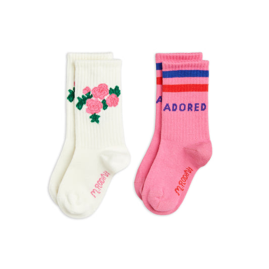 MINI RODINI Roses Socks 2-Pack ALWAYS SHOW