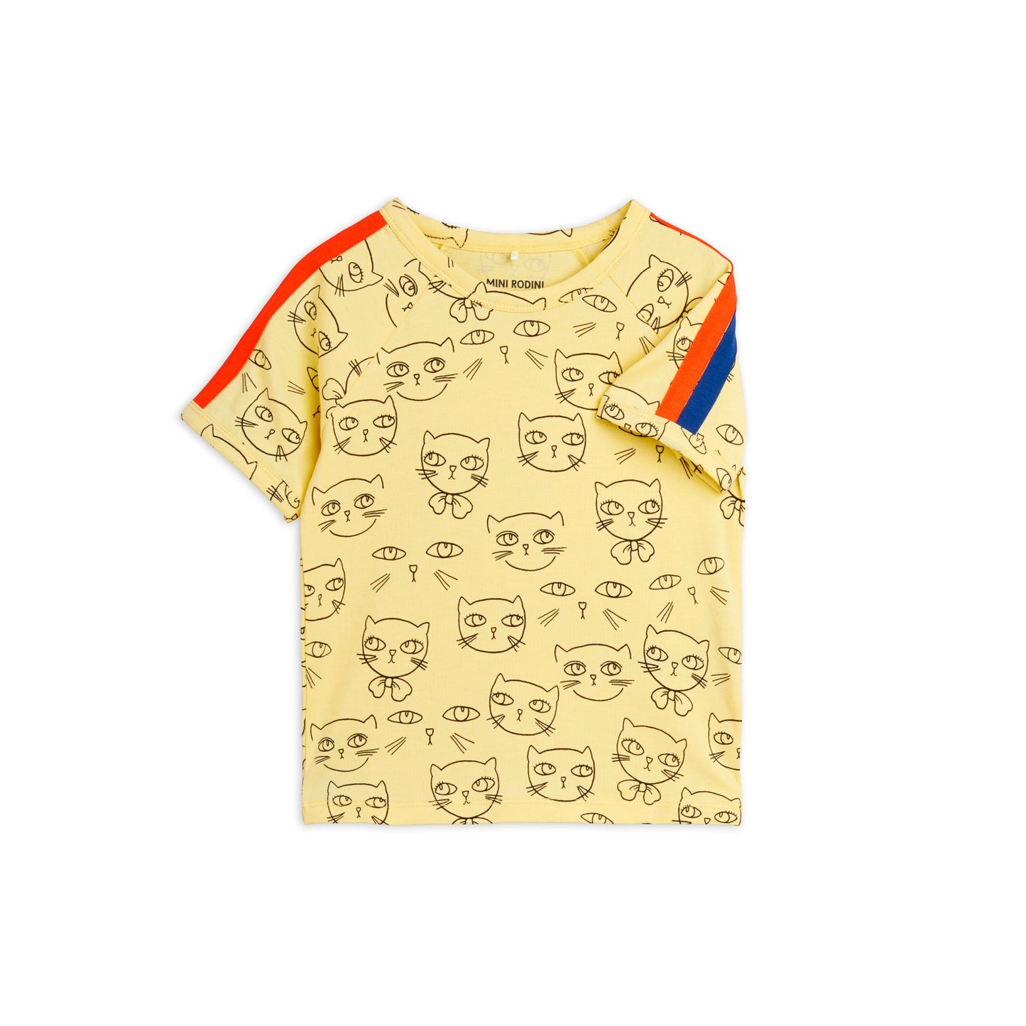 MINI RODINI Cathletes T-Shirt Yellow ALWAYS SHOW