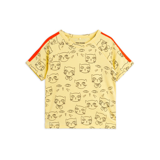 MINI RODINI Cathletes T-Shirt Yellow ALWAYS SHOW