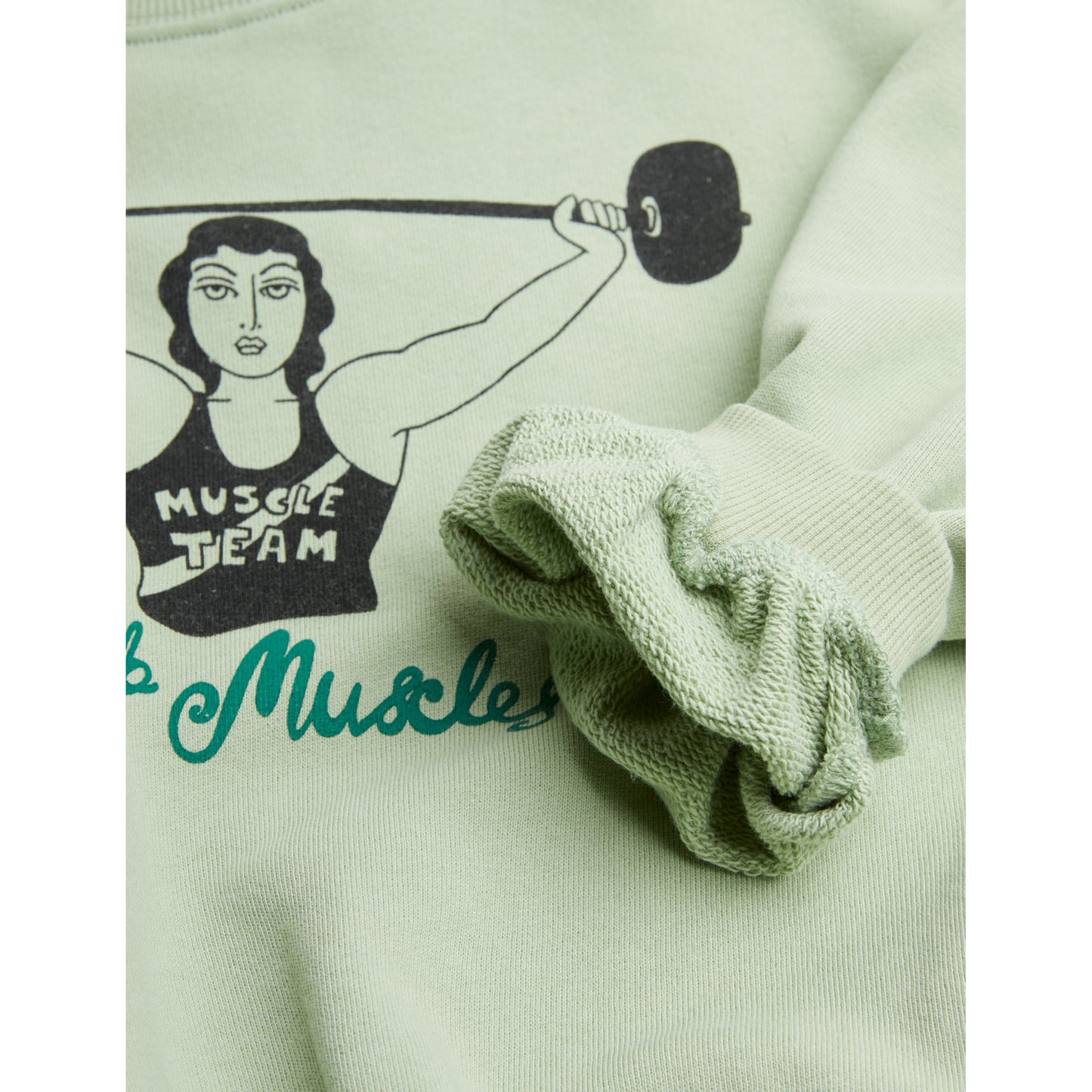 MINI RODINI Club Muscles Sweatshirt green ALWAYS SHOW