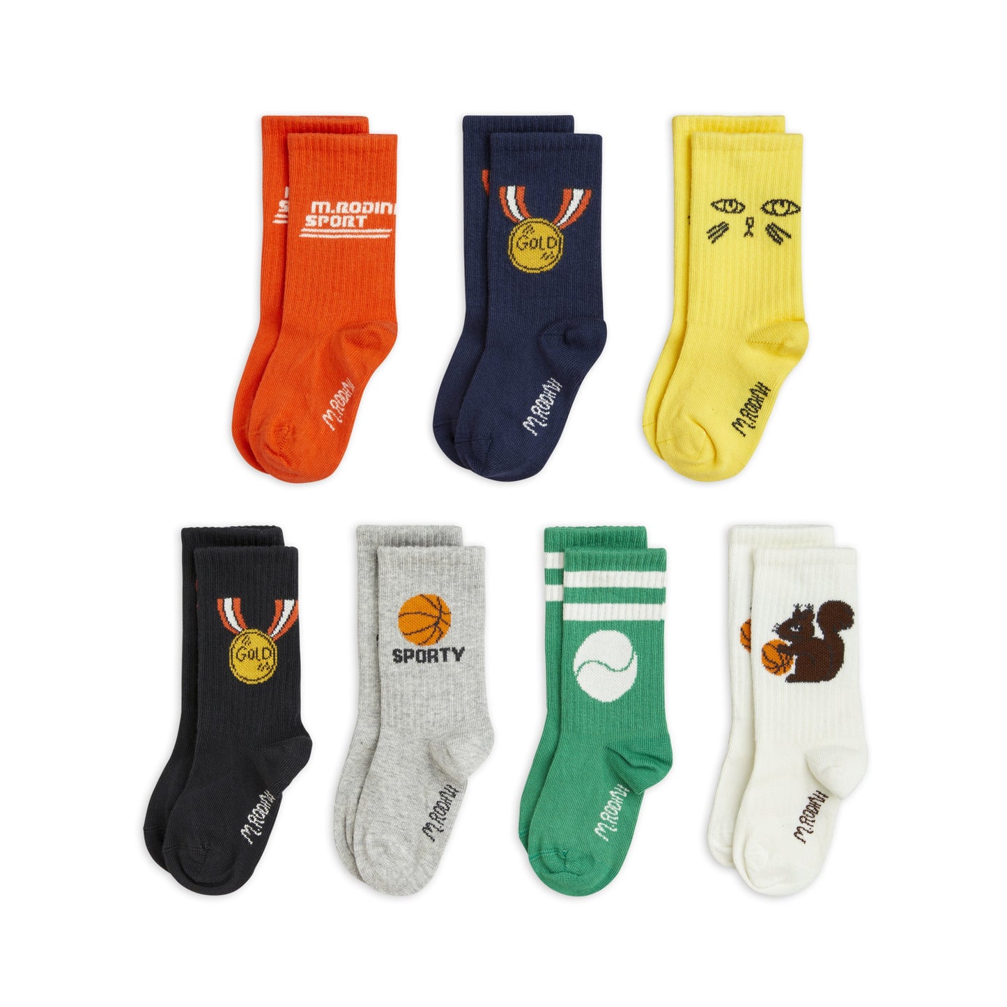 MINI RODINI Sporty Socks 7-Pack ALWAYS SHOW