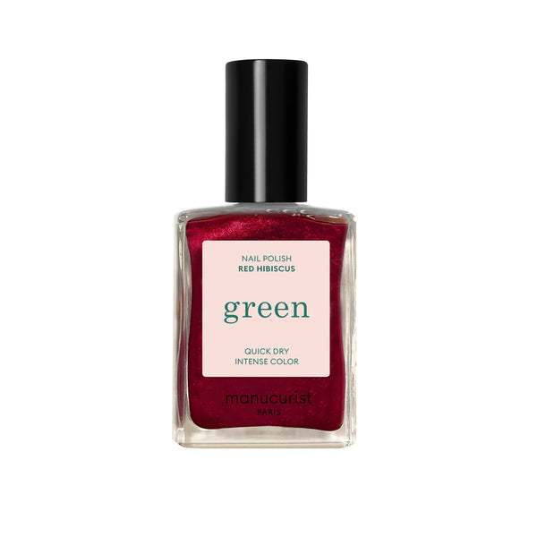 MANUCURIST Green Nail Polish Red Hibiscus