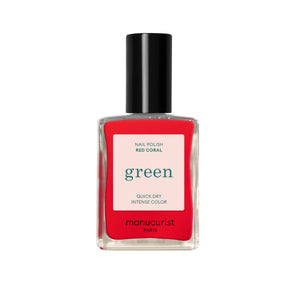 MANUCURIST Green Nail Polish Red Coral