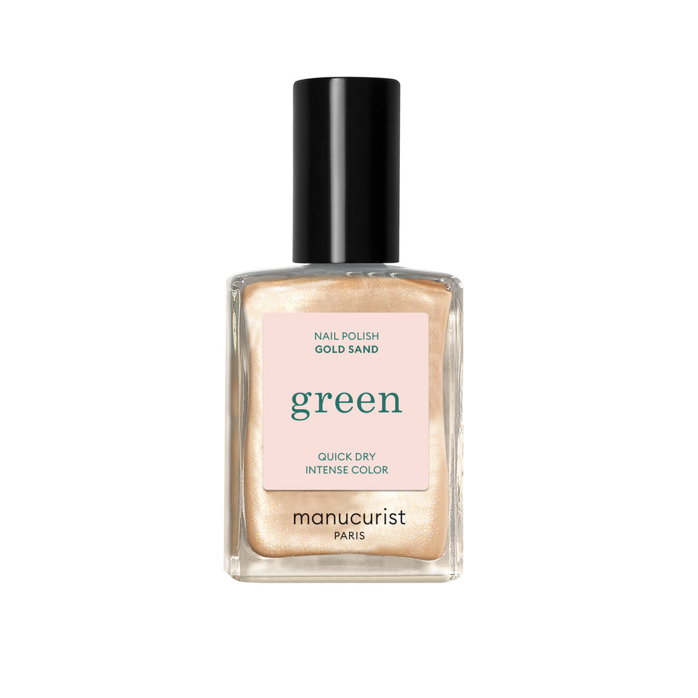 MANUCURIST Green Nail Polish Gold Sand