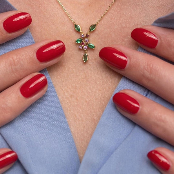 MANUCURIST Green Flash LED Nail Polish Pomegranate