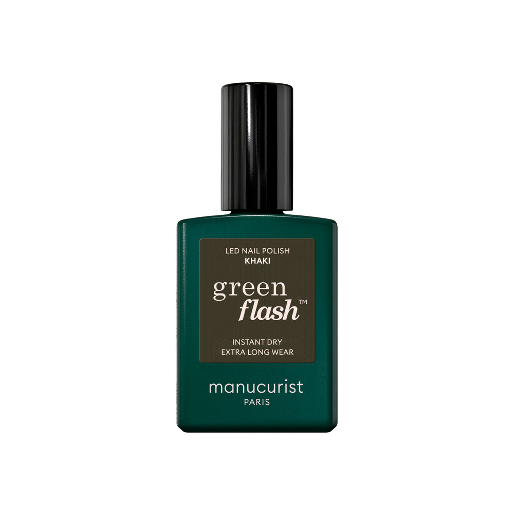 MANUCURIST Green Flash LED Nail Polish Khaki
