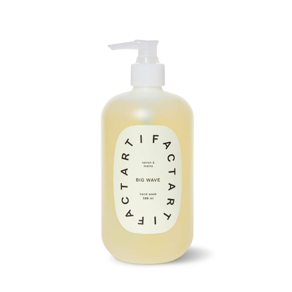 Artifact Big Wave Hand Wash with Sea Kelp, Green Tea, and essential oils for a refreshing, soothing cleanse.