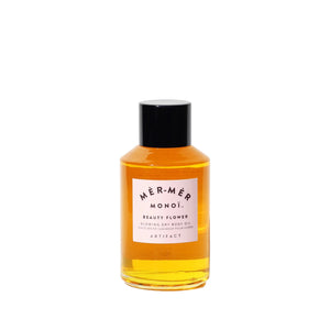  ARTIFACT Mèr-Mèr Monoï Beauty Flower Glowing Dry Body Oil – Nourishing body oil with Monoï de Tahiti and botanical oils for hydrated, glowing skin.