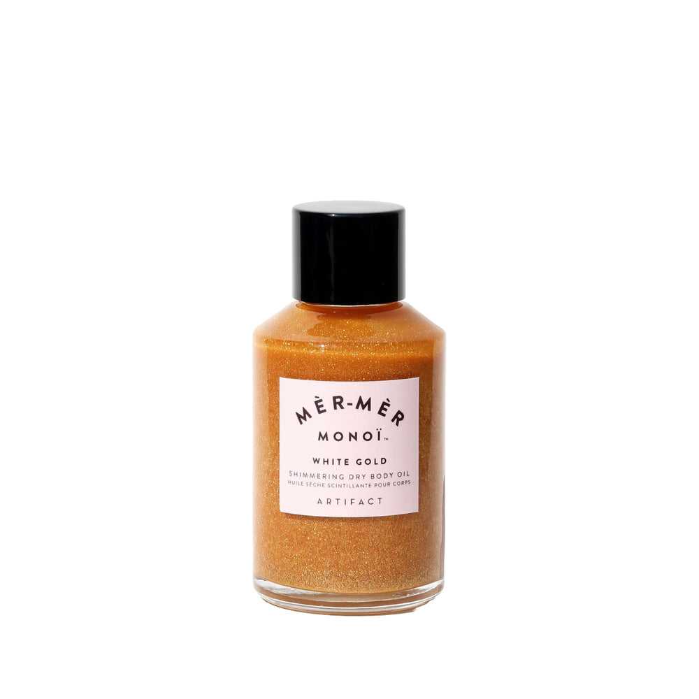 artifact mer-mer monoi white gold shimmering dry body oil 125ml