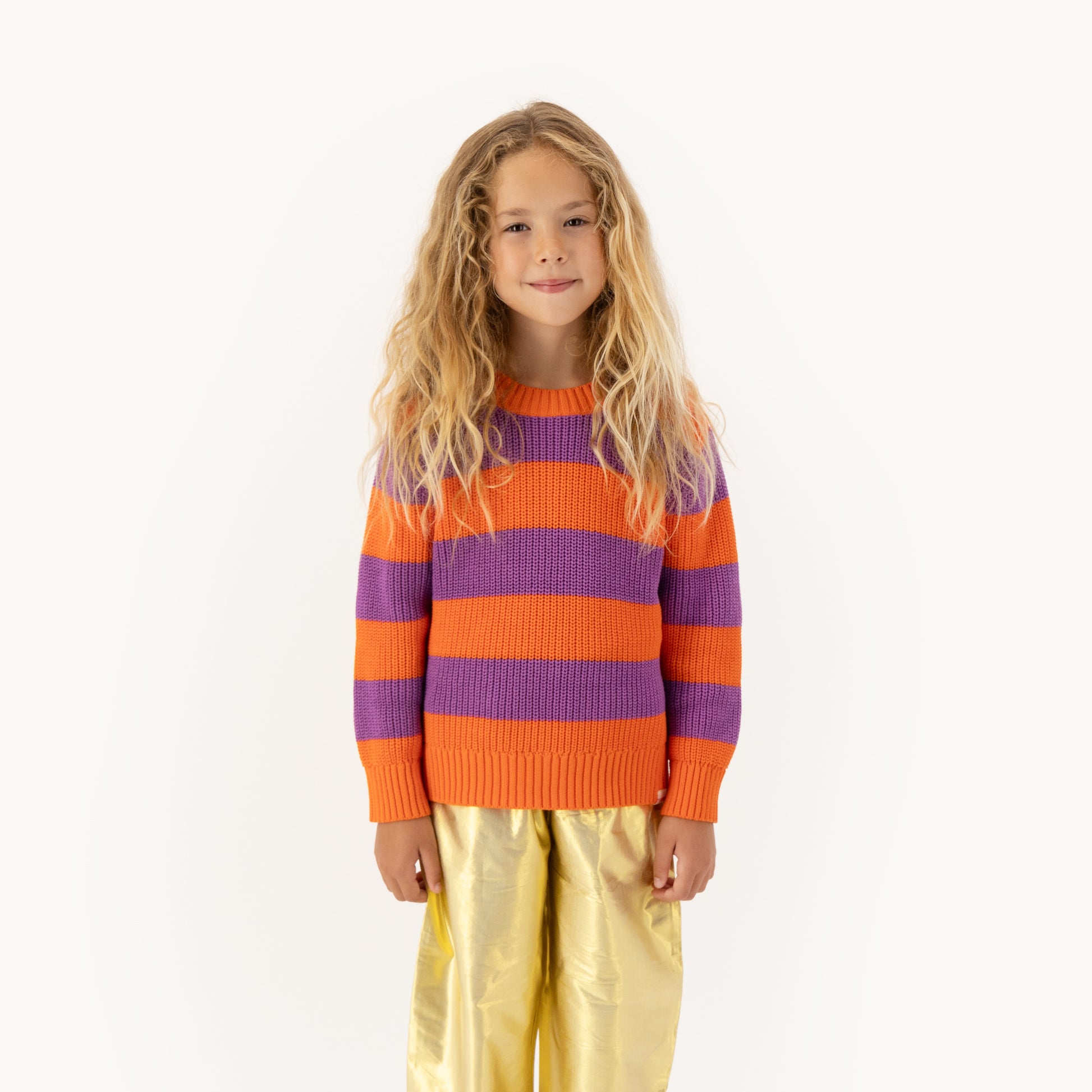 TINYCOTTONS Stripes Sweater Orchid 8Y