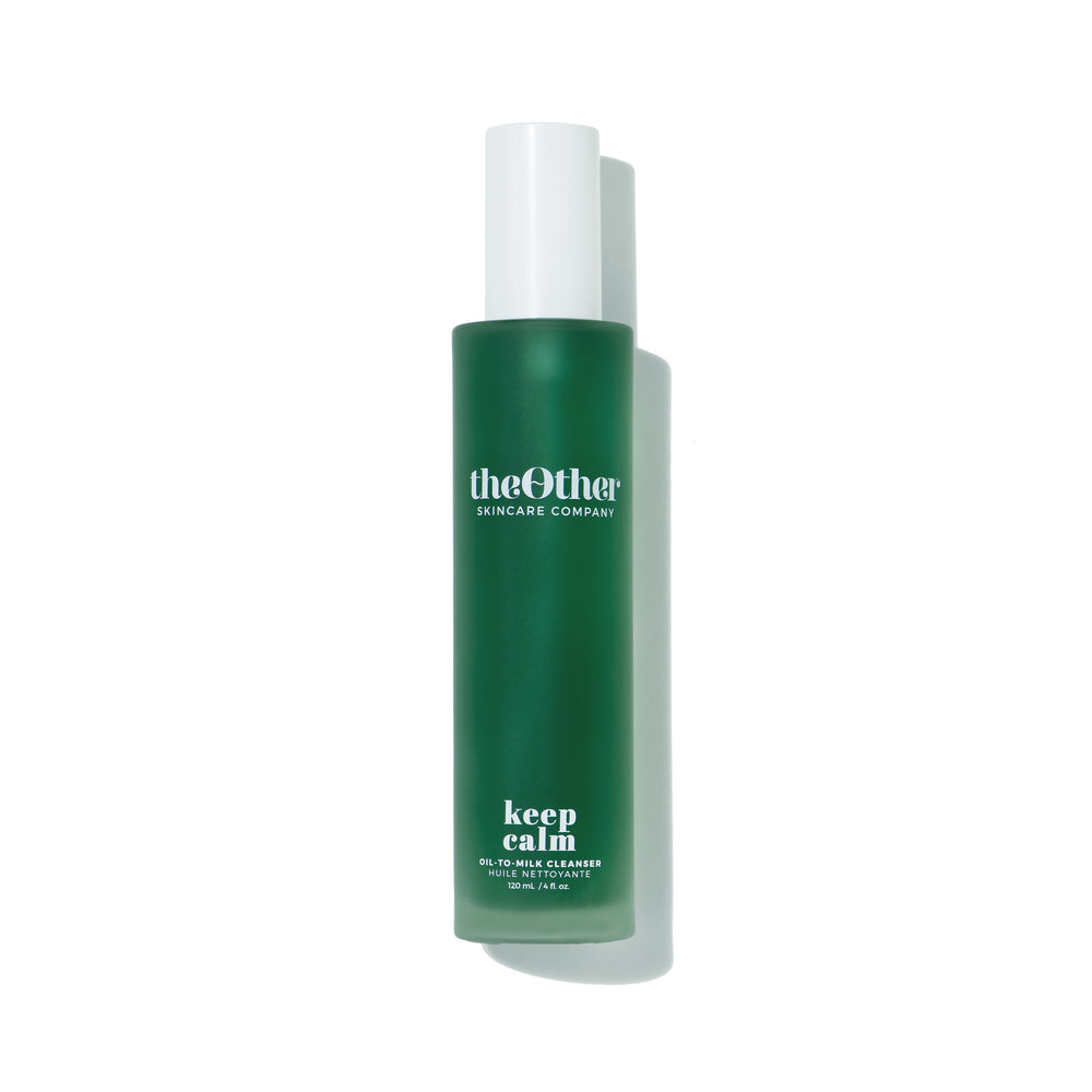 The Other Skincare Keep Calm Oil Balancing and Skin Barrier Boosting Oil Cleanser in a sleek bottle.