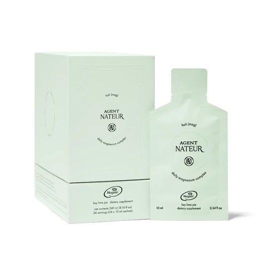 AGENT NATEUR holi (mag) Advanced Daily Magnesium Complex in key lime pie flavor.
