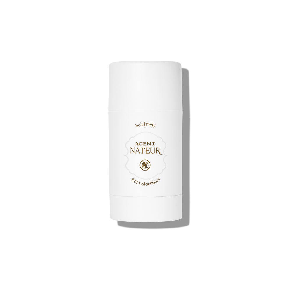 Agent Nateur holi (stick) 8233 Blackburn deodorant with a warm, woodsy, and unisex scent.