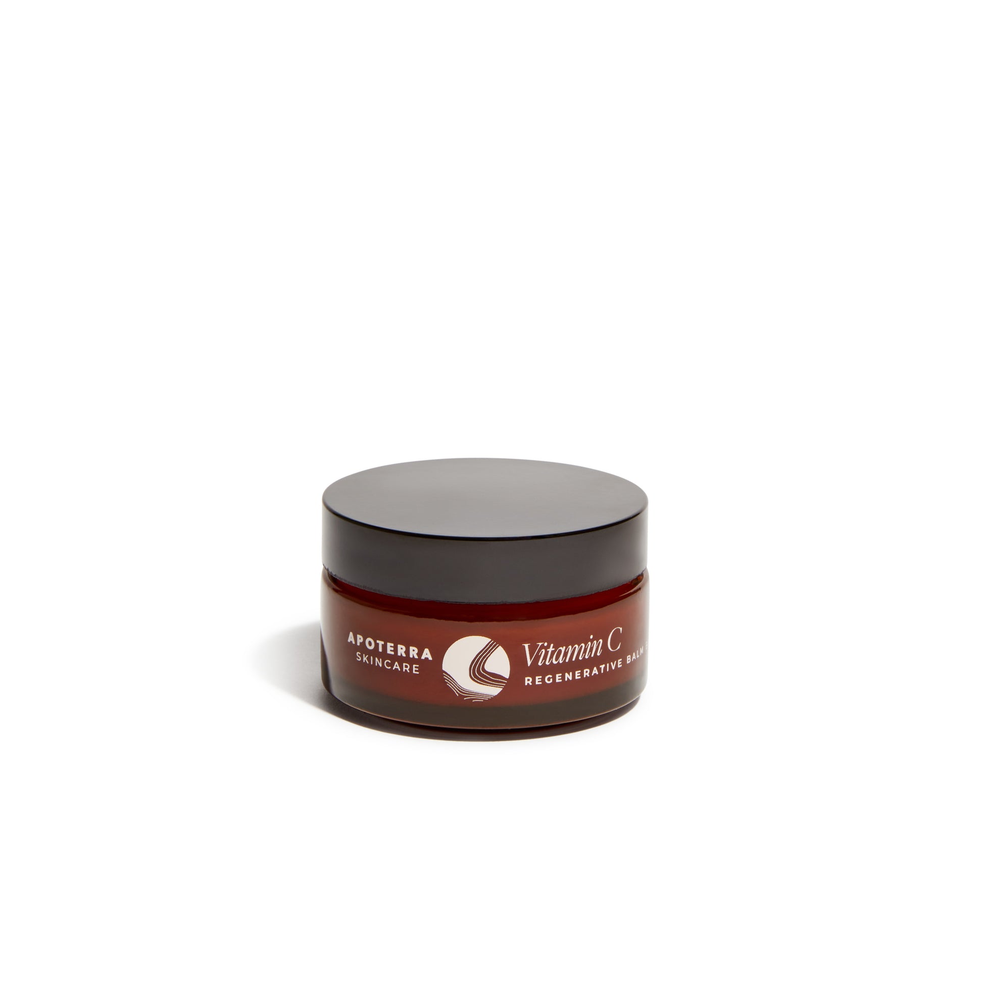 APOTERRA Vitamin C Regenerative Balm jar with rich balm formula designed to nourish, brighten, and restore the skin barrier for a healthy, glowing complexion.