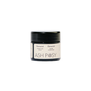 ASH POSY Elemental Lipids Hydrating Balm – 50ml jar of rich botanical balm for sensitive skin, featuring sea buckthorn, baobab, and mango butter for softening and soothing care.