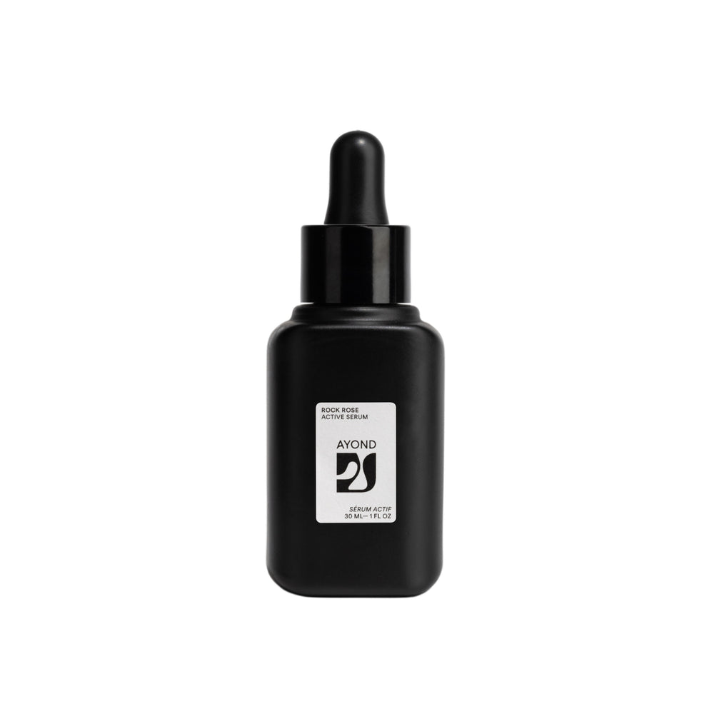 AYOND Rock Rose Active Serum – Nutrient-rich, oil-free rejuvenating serum with XERAFLORA™ Complex, niacinamide, wild indigo, and desert botanicals to hydrate, revitalize, and enhance skin's radiance.