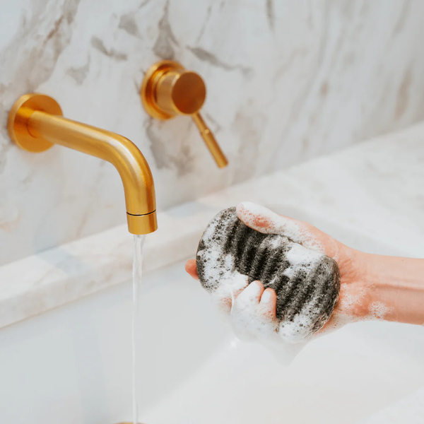 BATHORIUM Konjac Bamboo Charcoal Body Sponge