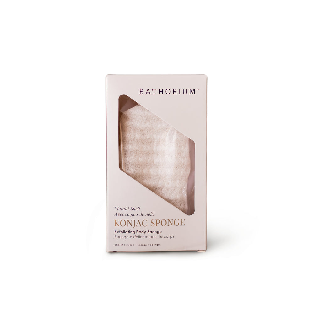 BATHORIUM Konjac Walnut Shell Exfoliating Body Sponge