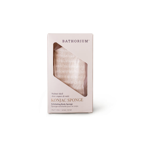 BATHORIUM Konjac Walnut Shell Exfoliating Body Sponge