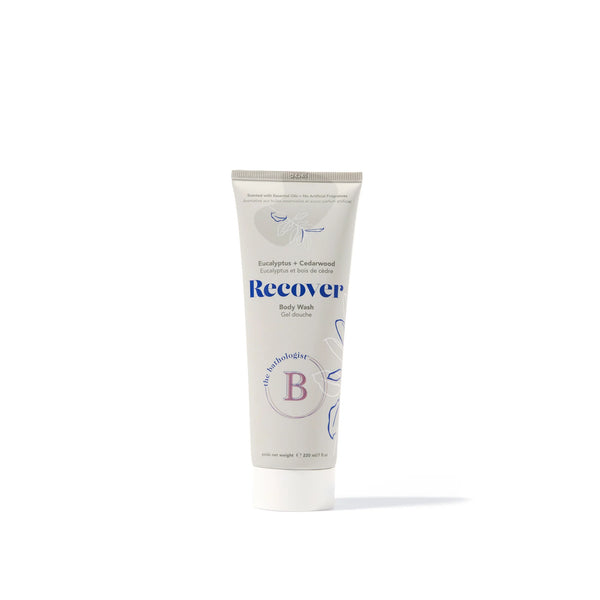 Bathorium Creamy Body Wash Recover in eucalyptus and cedarwood scent in 220ml bottle.