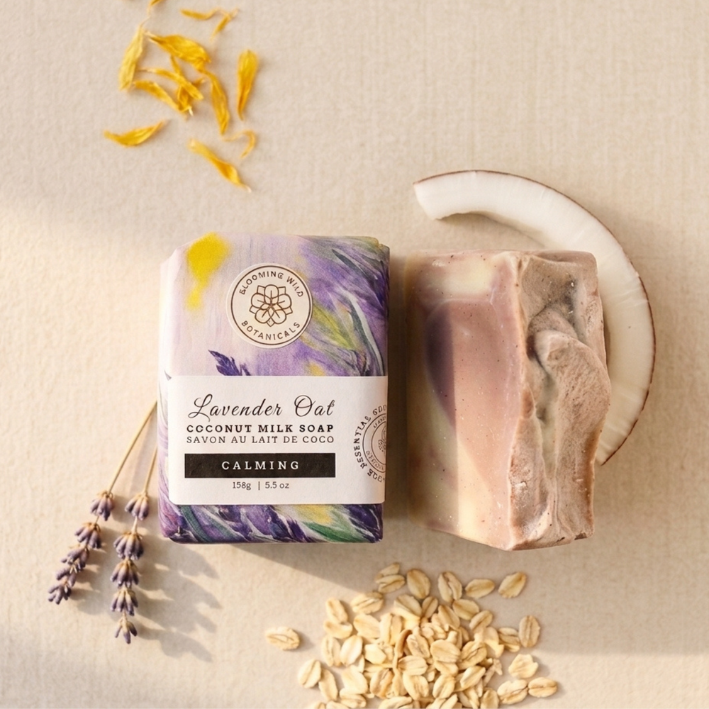 BLOOMING WILD BOTANICALS Lavender Oat Coconut Milk Soap