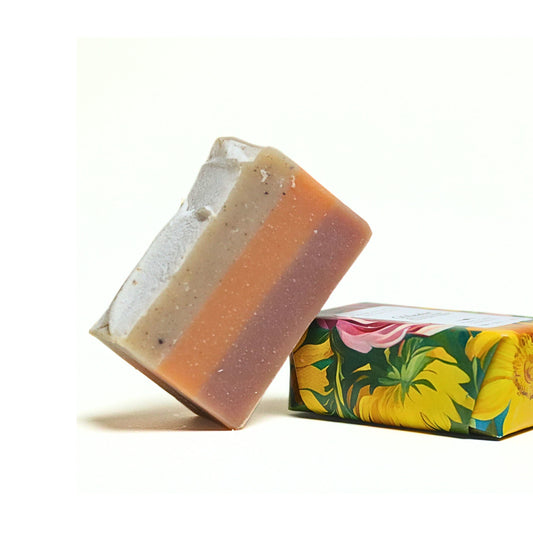 Blooming Wild Meadow Soap bar with ylang ylang and grapefruit.