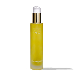 Catarina Barbosa Isabel Gentle Cleansing Oil bottle with white background.