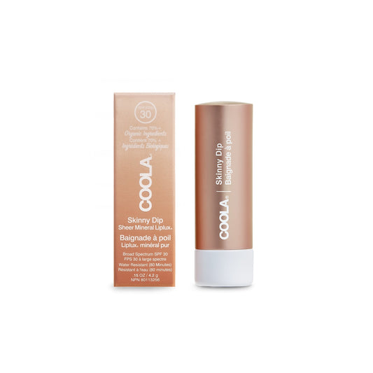 COOLA Liplux Tinted Lip Balm Zinc Oxide Sunscreen skinny dip