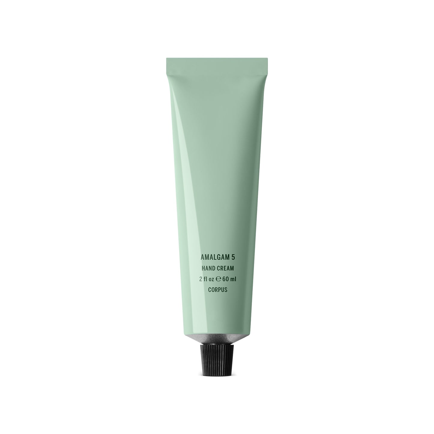 CORPUS Aromatic Hand Cream Amalgam 5 in a recycled aluminum tube with FSC-certified box, featuring notes of lemon, cypress, bergamot, vetiver, and cedar.