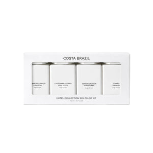 Costa Brazil hotel collection spa-to-go kit on a white background