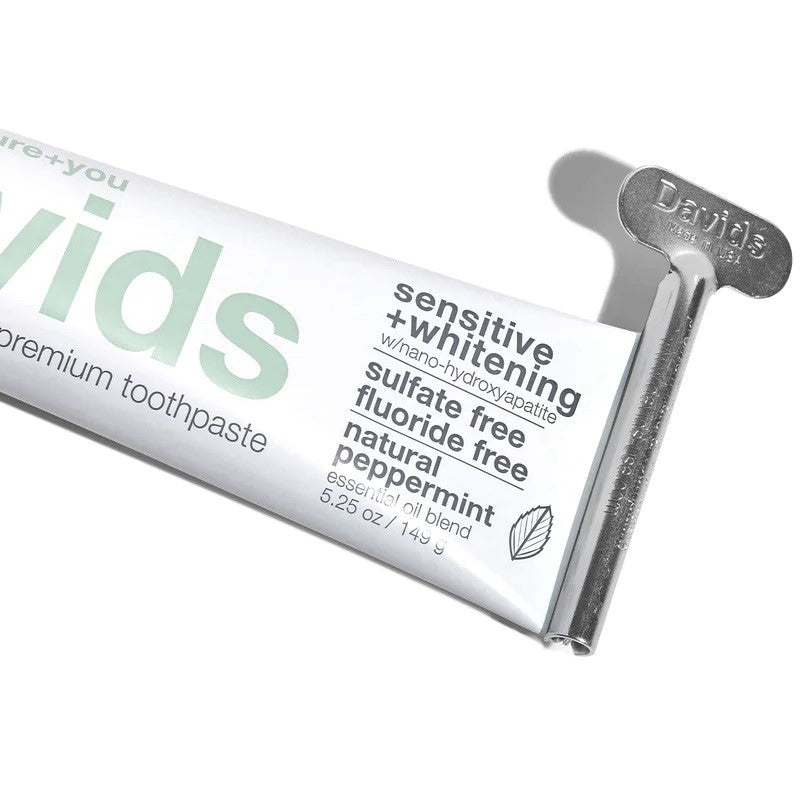 DAVID'S NATURAL TOOTHPASTE Sensitive + Whitening Nano-Hydroxyapatite Premium Toothpaste Peppermint ALWAYS SHOW