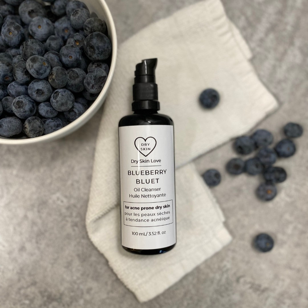 DRY SKIN LOVE Blueberry Oil Cleanser for Dry Acne-Prone Skin