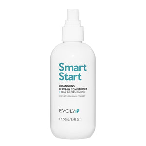 EVOLVH SmartStart Detangling Leave-In Conditioner bottle, 250ml, plant-powered vegan haircare.