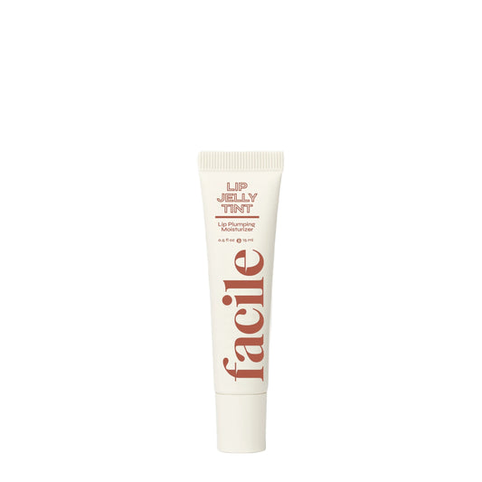 FACILE - Cognac Lip Jelly Tint in a sleek tube, showcasing a nourishing lip formula that hydrates, plumps, and adds a natural hint of color.