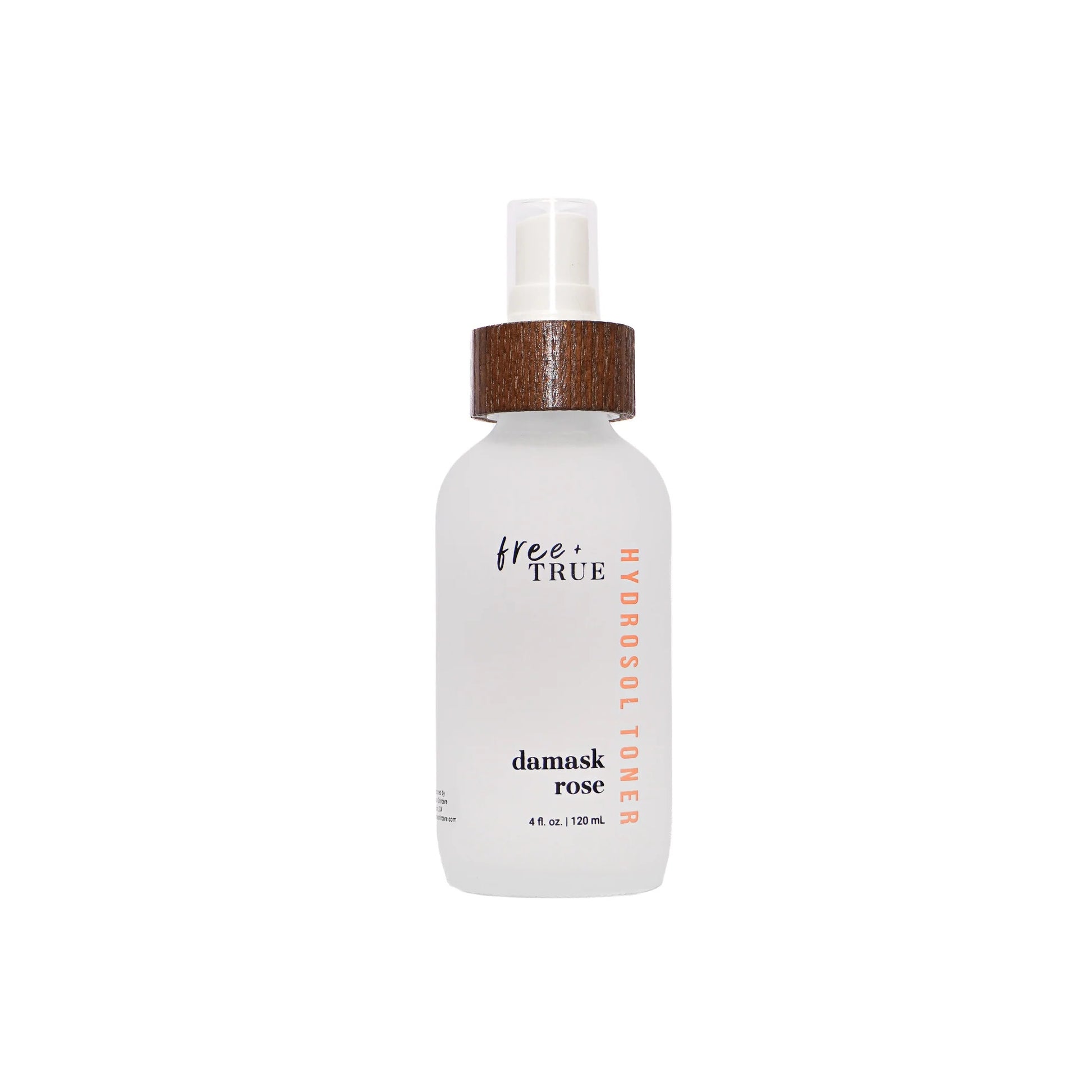 FREE + TRUE Damask Rose Hydrosol Toner - A calming floral toner that hydrates, soothes, and protects skin, leaving a refreshed and balanced complexion.